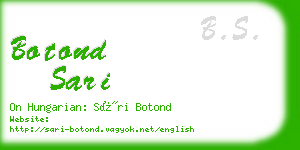 botond sari business card